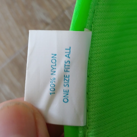 Vintage NWOT Cameo Aspen Heights Neon Green 100% Nylon Cap Hat - Picture 9 of 9